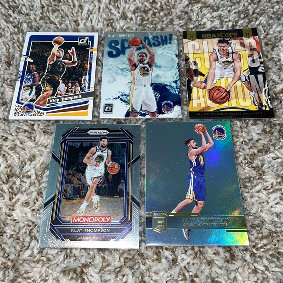 KLAY THOMPSON GOLDEN STATE WARRIORS Basketball Card Lot Of 5ea - Picture 1 of 7
